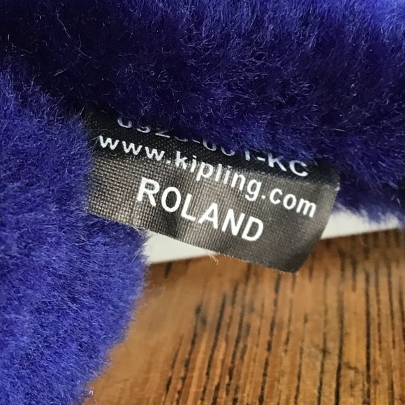 NEW Kipling Gorilla Key Chain Ring Blue Roland Handbag Purse Charm - Picture 3 of 8